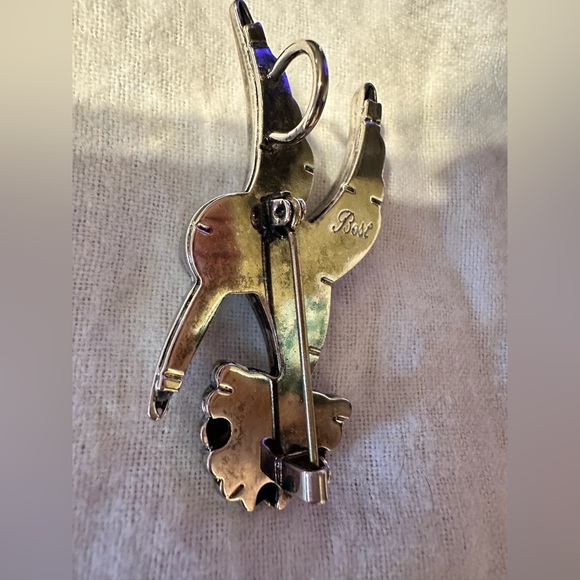 Best brand signed Hummingbird Brooch/Pendant. It can also be added to a necklace - Picture 2 of 4